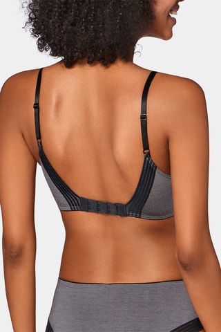 Soutien-gorge ampliforme Wow Embrace P - Gris foncé chiné et noir - Gris
