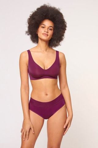 Culotte menstruelle - Flux léger - Lie-de-vin