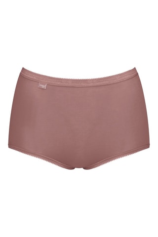 3 shortys taille haute Basic Maxi  - Blanc et marron