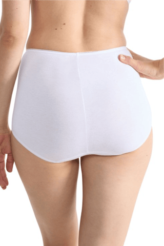 Shorty taille haute Cotton Maxi - Blanc - Blanc