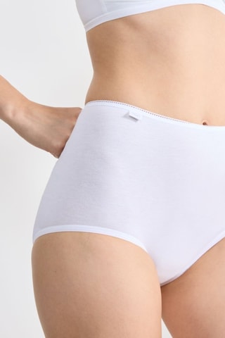 Shorty taille haute Cotton Maxi - Blanc - Blanc