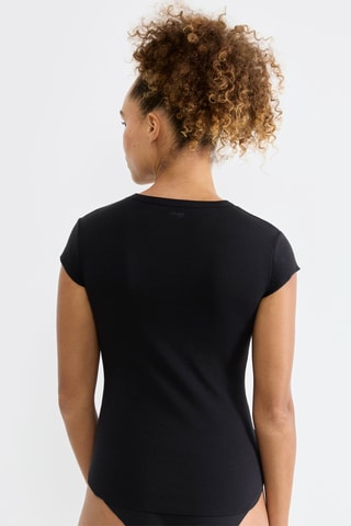 T-shirt GO Ribbed - Blanc et noir