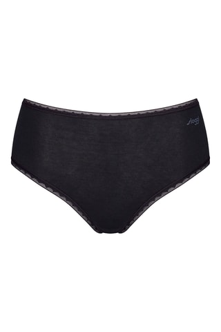 2 shortys taille haute GO High Waist - Ecru et violet - Blanc et noir