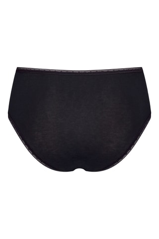 2 shortys taille haute GO High Waist - Ecru et violet - Blanc et noir