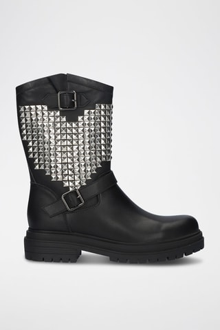 Bottines en cuir - Noir
