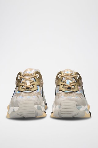 Baskets plateformes en cuir - Gris