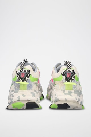 Baskets plateformes en cuir - Gris