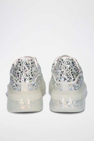 Sneakers plateformes en cuir - Blanc