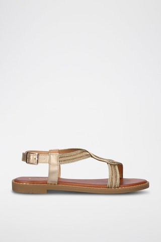 Sandales - Marron et doré
