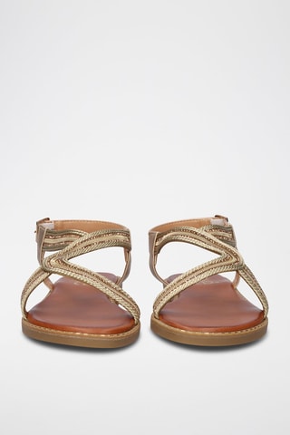 Sandales - Marron et doré