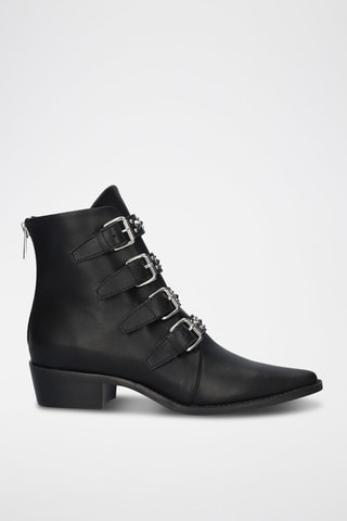 Bottines en cuir Milan - Noir