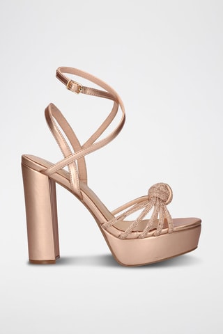 Sandales à talons Ophelia - Doré et rose