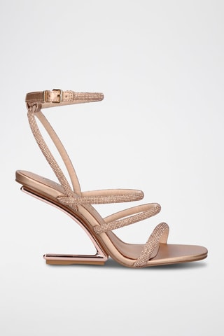 Sandales à talons - Doré rose