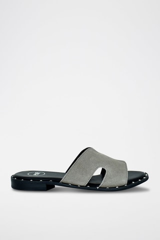 Mules en nubuck - Taupe