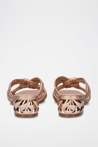 Mules à talons Katy - Doré rose