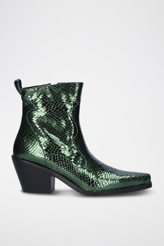 Bottines en cuir - Vert