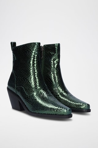 Bottines en cuir - Vert