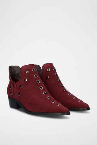Bottines en nubuck - Bordeaux