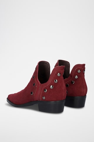 Bottines en nubuck - Bordeaux