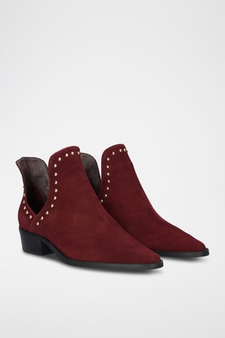 Bottines en cuir - Bordeaux