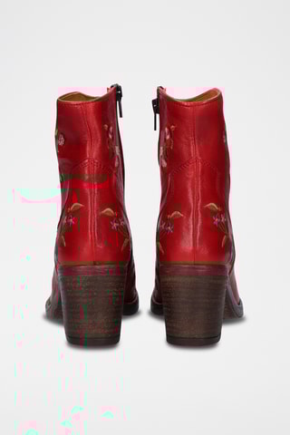Bottines en cuir - Rouge