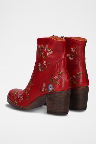 Bottines en cuir - Rouge