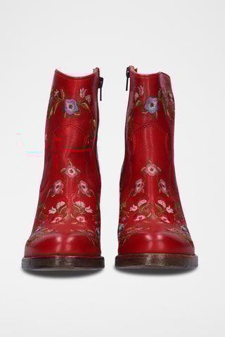 Bottines en cuir - Rouge