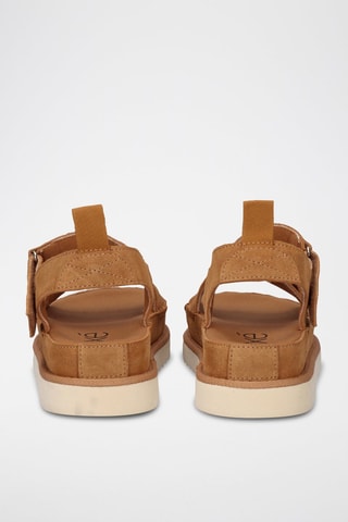 Sandales plateformes en cuir - Marron