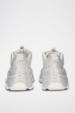 Baskets plateformes en cuir - Argenté