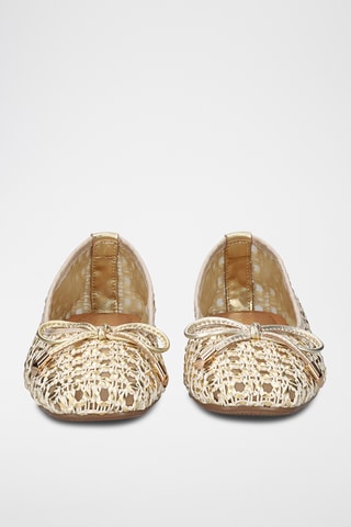 Ballerines en cuir - Doré