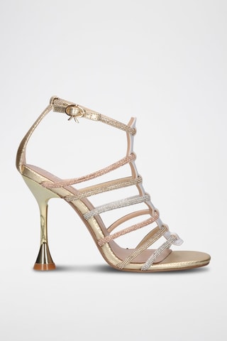 Sandales à talons - Doré et argenté