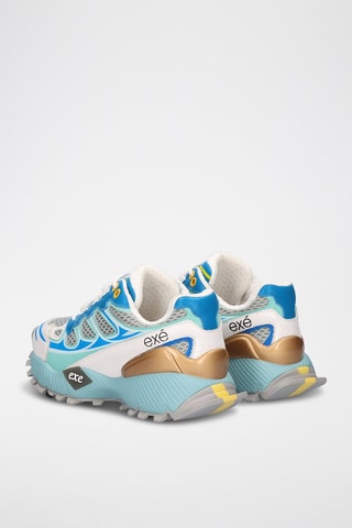 Baskets plateformes en cuir - Gris