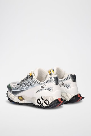 Baskets plateformes en cuir - Gris