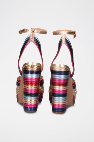 Sandales à talons - Multicolore