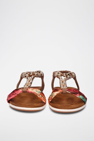 Sandales - Vert, rouge et marron