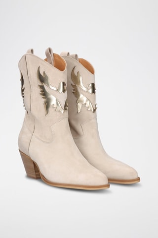 Santiags en cuir - Beige