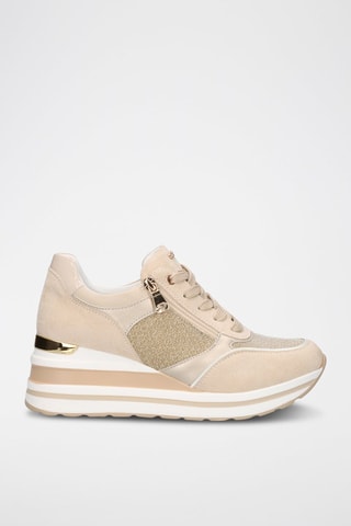 Baskets compensées - Beige