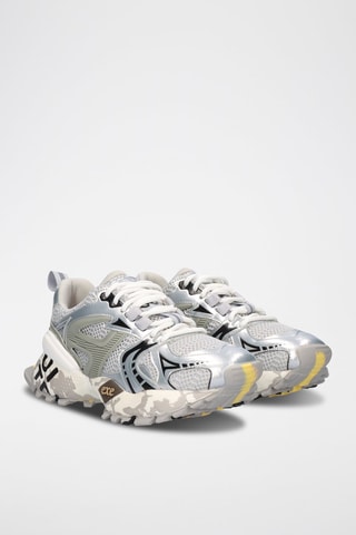 Baskets plateformes en cuir - Gris