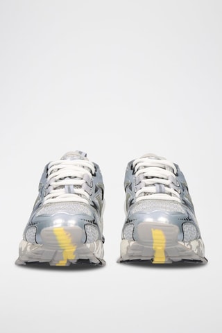 Baskets plateformes en cuir - Gris