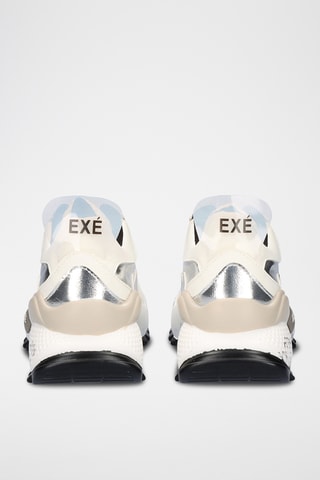 Baskets plateformes - Blanc et argenté