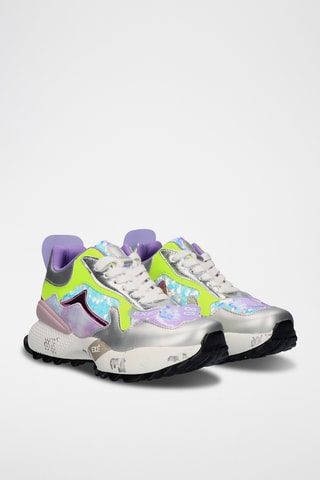 Baskets plateformes - Blanc et violet