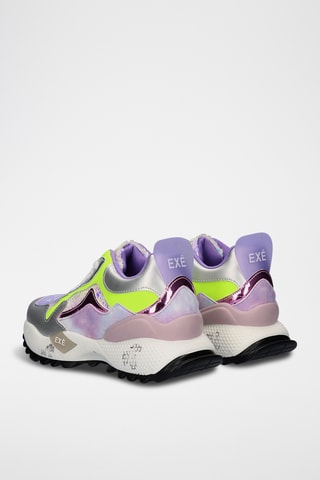 Baskets plateformes - Blanc et violet