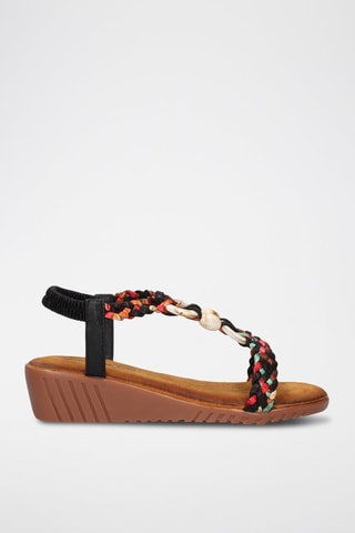 Sandales - Noir, rouge, marron et vert