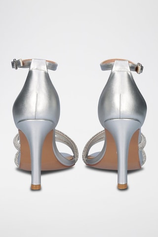 Sandales à talons - Argenté et marron