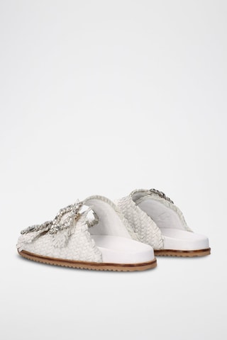 Mules en cuir - Blanc