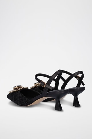 Sandales à talons en cuir Mar - Noir