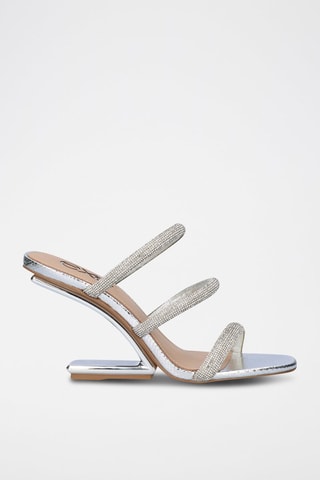 Mules à talons - Argenté