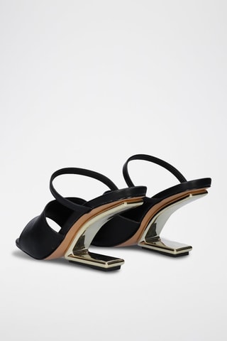 Sandales à talons - Doré et noir