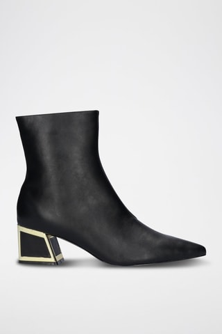 Bottines en cuir - Noir