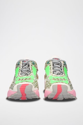 Sneakers plateformes en cuir - Rose